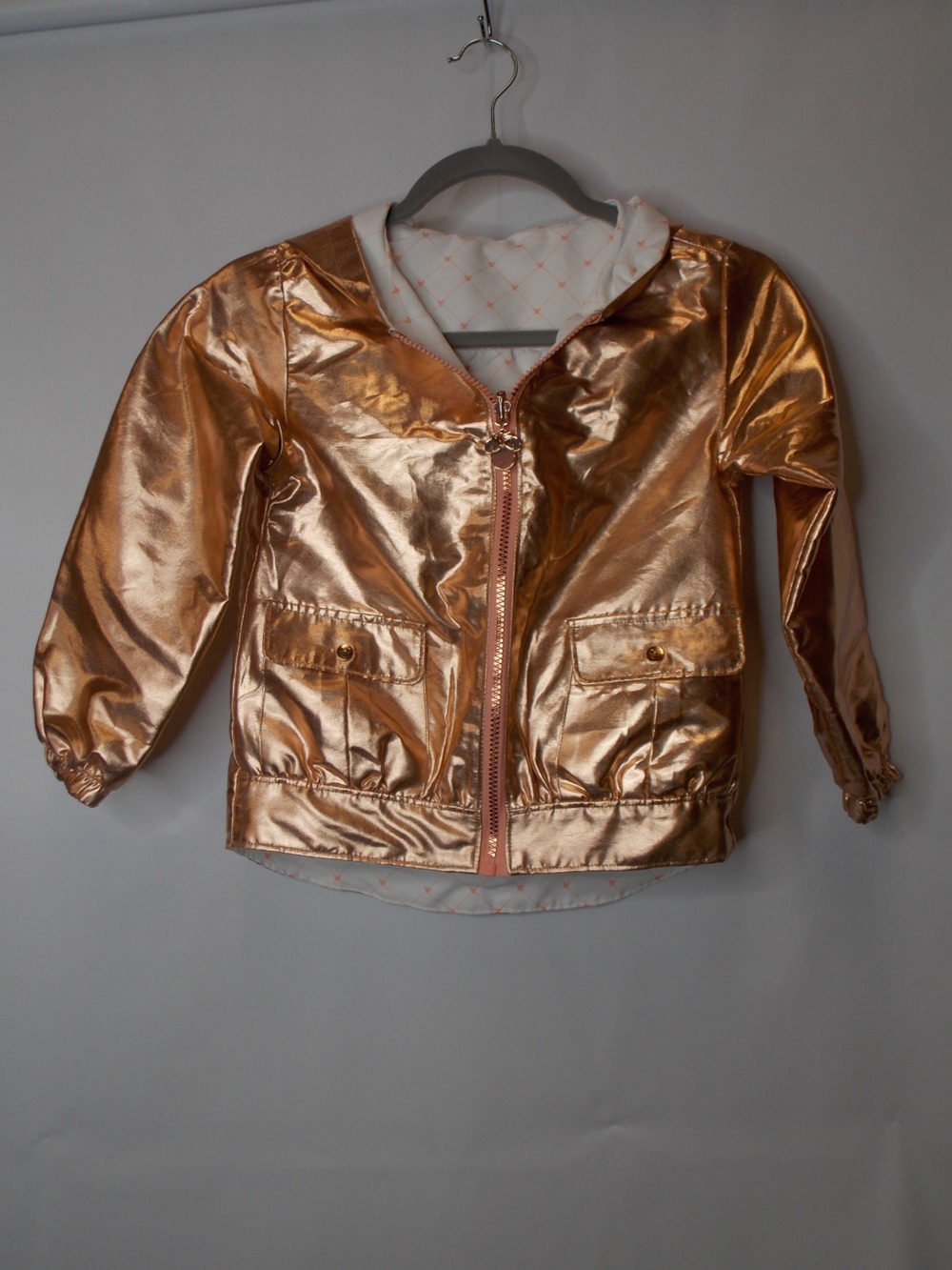 Disney Metallic Rose Gold Kids' Raincoat Jacket